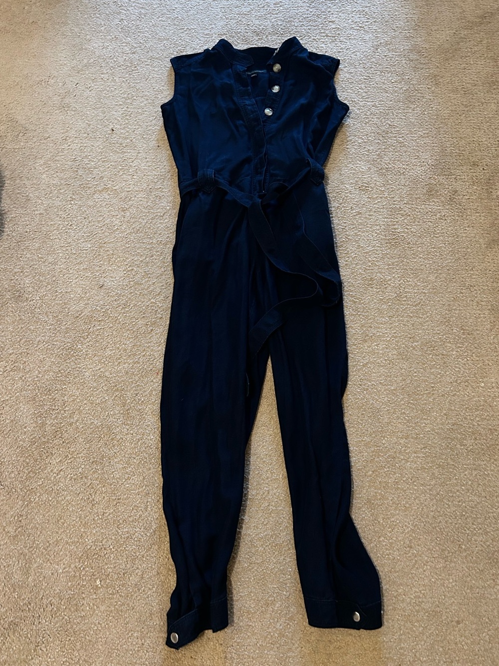 Banana Republic Navy Jumpsuit with Tie Size 6